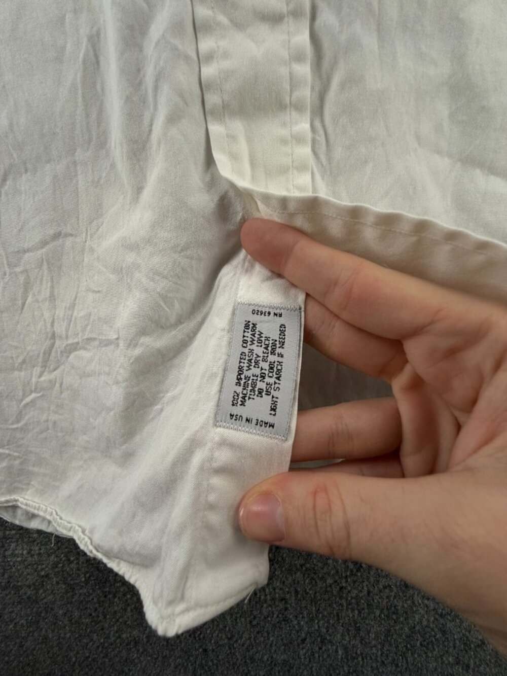 Gitman Bros Cotton White Button Up Shirt Long Sleeve Men 17.5 34 USA TTX Woven - Picture 11 of 16